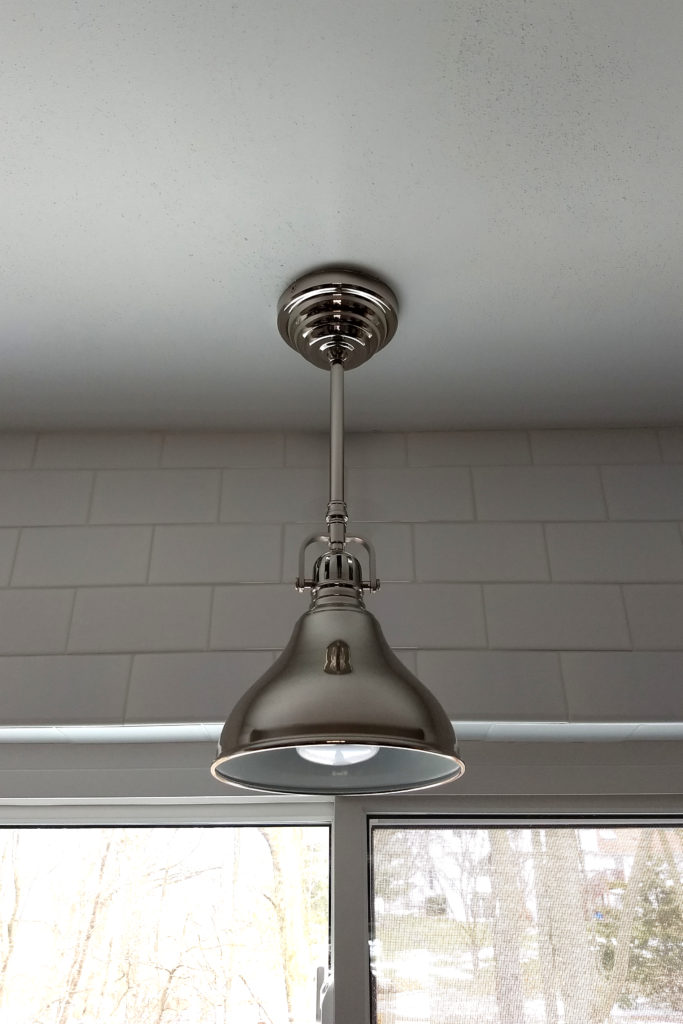 Kitchen sink pendant light fixture