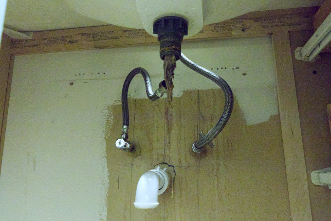 Clogged bathroom sink drain
