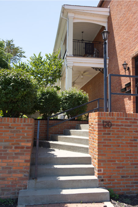Washington, MO modern historic home stairway