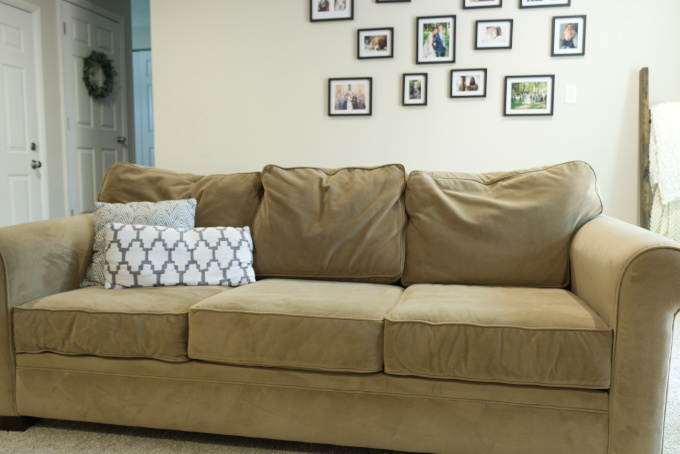 DIY sagging couch cushion fix back pillow slouching fill