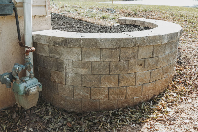 Versa Lok Landscape Retaining Wall Before