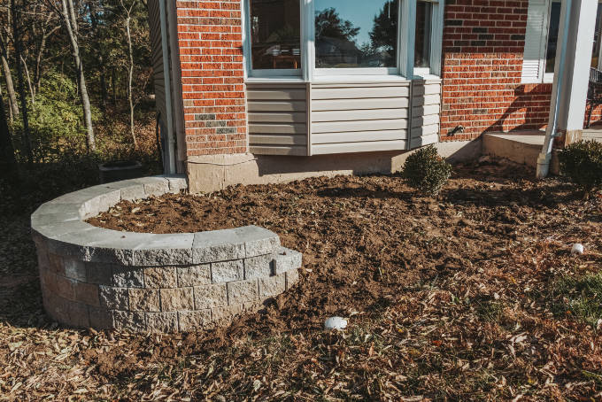 Versa Lok Landscape Retaining Wall Before