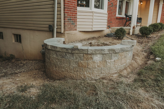 Versa Lok Landscape Retaining Wall Versa Lok Landscape Retaining Wall Progress